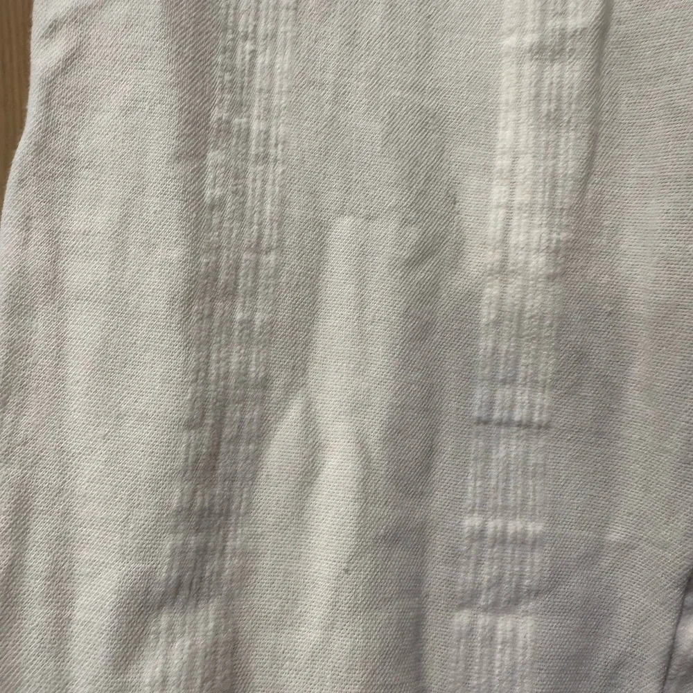 Free People Button Fly Cropped Cotton/Linen Pant Slit Ankle Detail / Medium